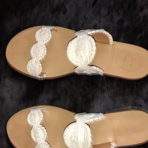 white JACK ROGER sandals